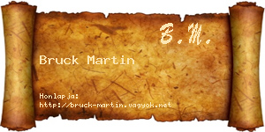 Bruck Martin névjegykártya